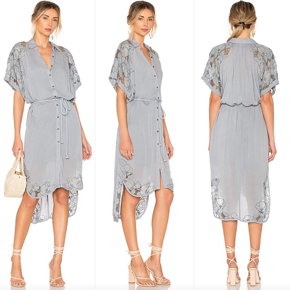 Free People Blue Midi Dress